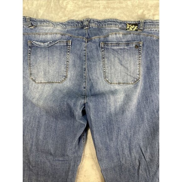 Women’s Democracy Denim Jeans Flex-Ellent Medium Wash Straight Plus Size 24W - Picture 10 of 13